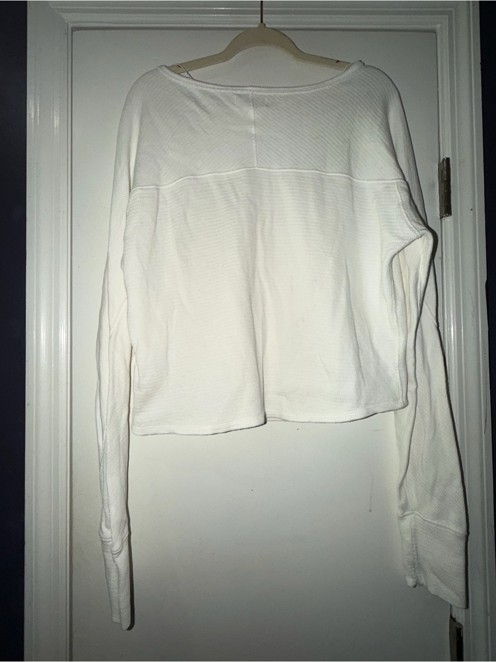 We The Free White Ribbed Long-Sleeve Crop Tee - Picture 4 of 4